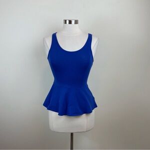 Express Solid Blue Top Women Size XS Lightweight Stretch